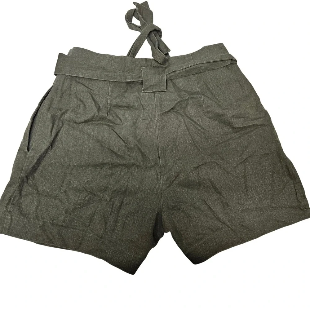ASOS‎ Cotton High Rise Shorts with Belt 4